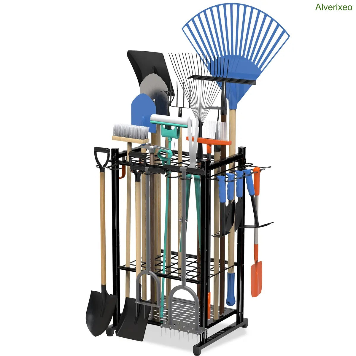 Heavy Duty Garden Tool Organizer Rack for Garage & Shed