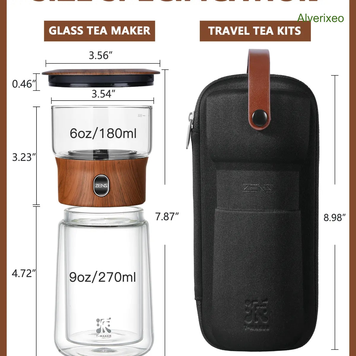 Portable Glass Tea Infuser Set – One-Touch Loose Leaf Tea Brewer