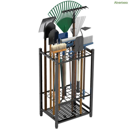Heavy Duty Garden Tool Organizer Rack for Garage & Shed
