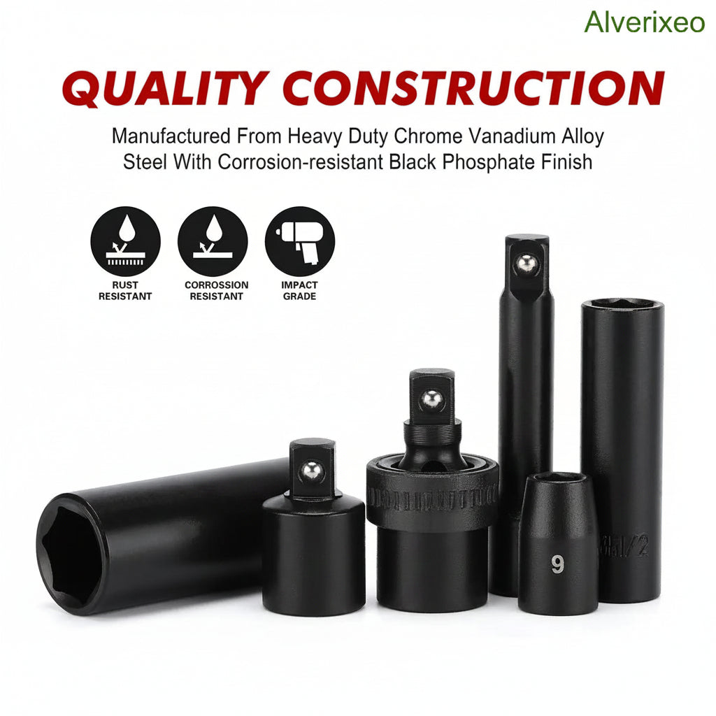49-Piece 3/8" Drive Impact Socket Set – SAE & Metric