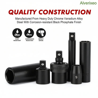 49-Piece 3/8" Drive Impact Socket Set – SAE & Metric