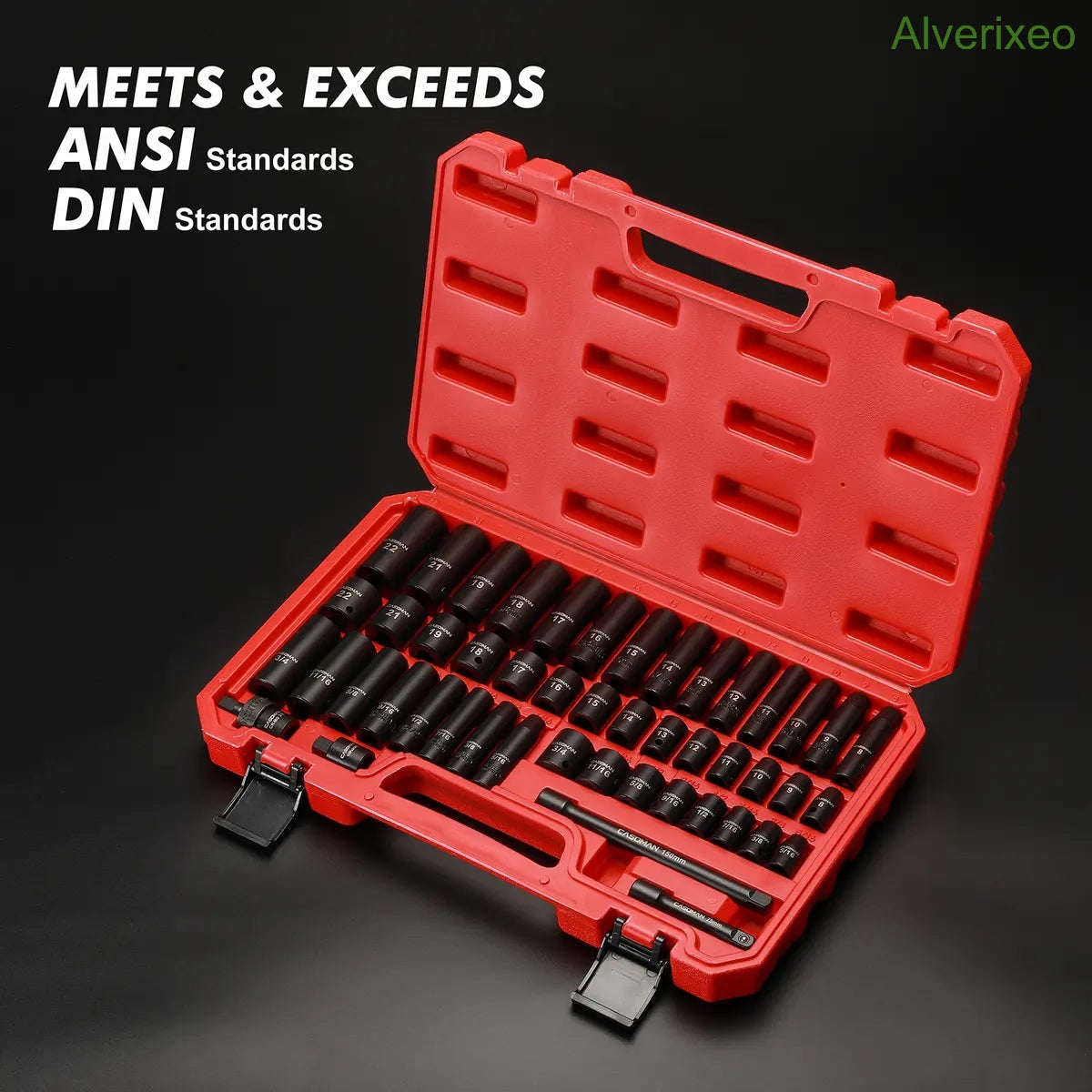 49-Piece 3/8" Drive Impact Socket Set – SAE & Metric