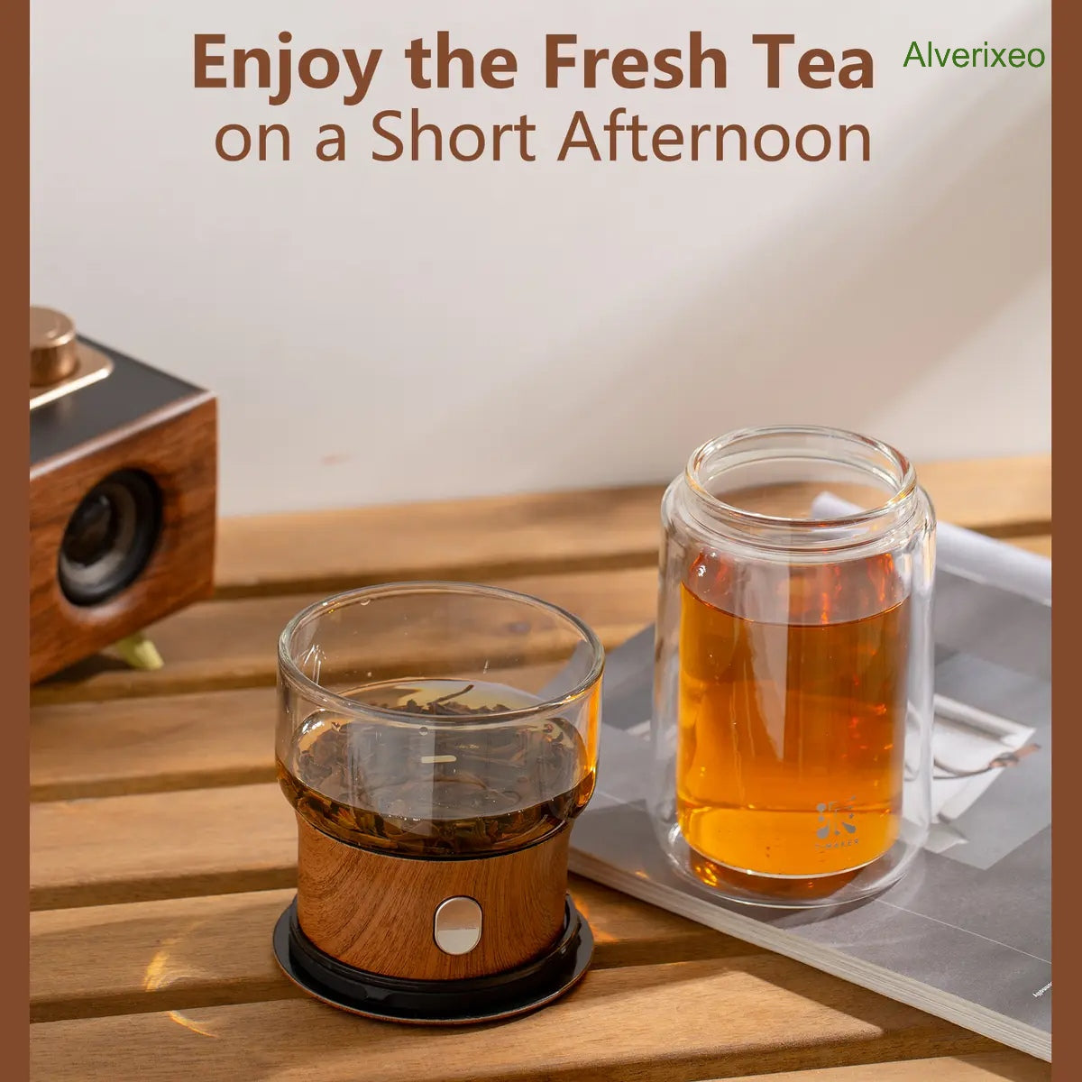 Portable Glass Tea Infuser Set – One-Touch Loose Leaf Tea Brewer