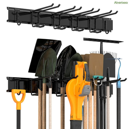 Heavy Duty Garden Tool Organizer Rack for Garage & Shed