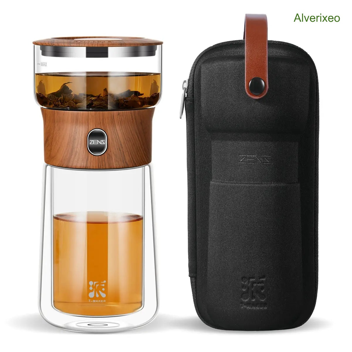 Portable Glass Tea Infuser Set – One-Touch Loose Leaf Tea Brewer