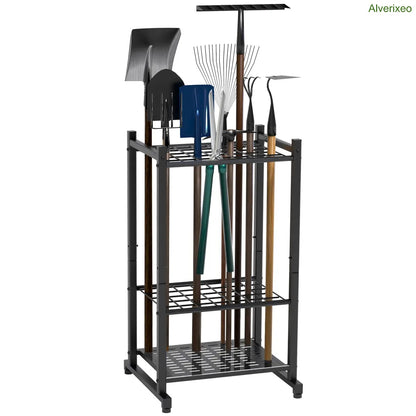 Heavy Duty Garden Tool Organizer Rack for Garage & Shed