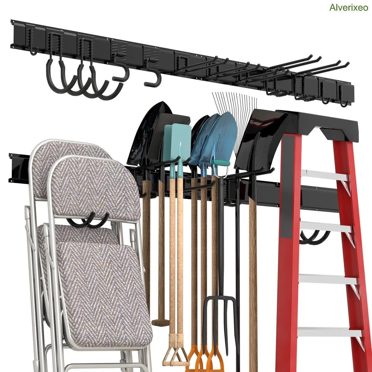 Heavy Duty Garden Tool Organizer Rack for Garage & Shed