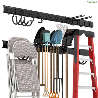 Heavy Duty Garden Tool Organizer Rack for Garage & Shed