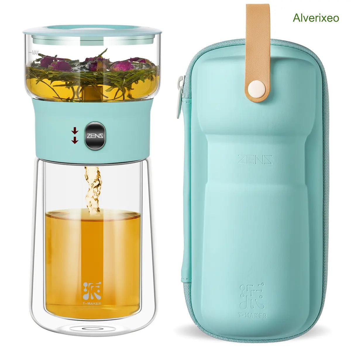 Portable Glass Tea Infuser Set – One-Touch Loose Leaf Tea Brewer