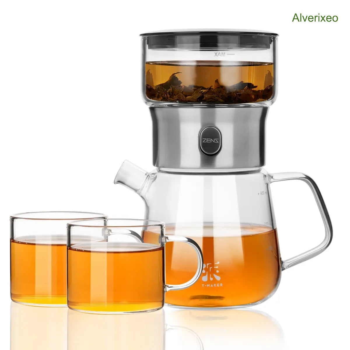 Portable Glass Tea Infuser Set – One-Touch Loose Leaf Tea Brewer